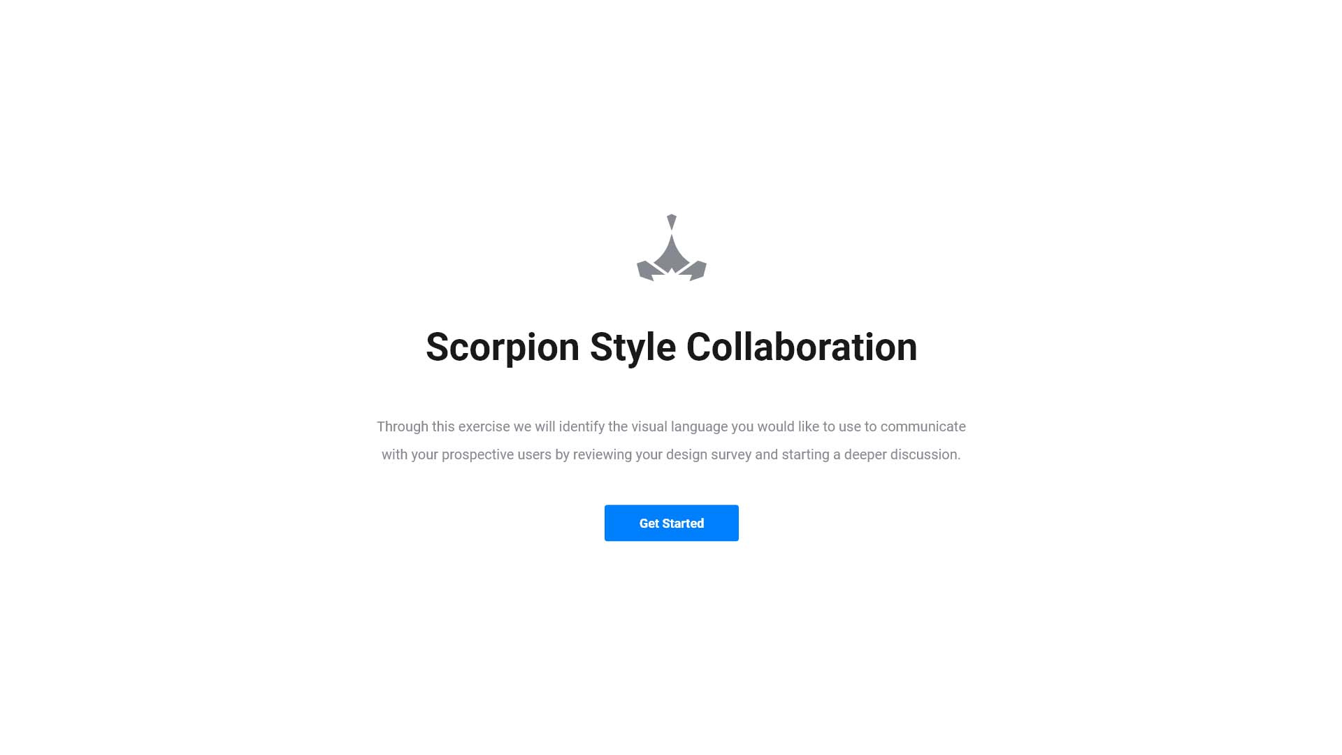 Mockup of title page design for Scorpion Style Collaboration